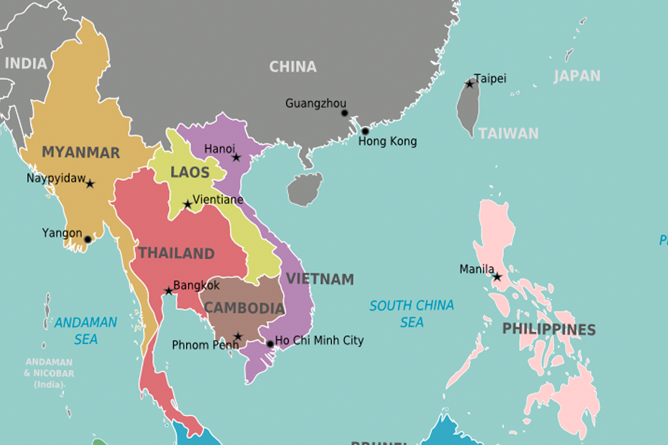 Map of Southeast Asia